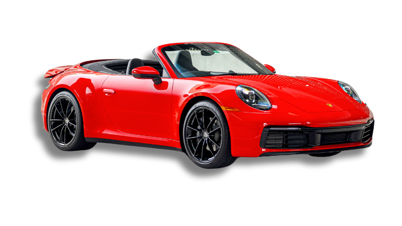 Red Porsche 911 Front View